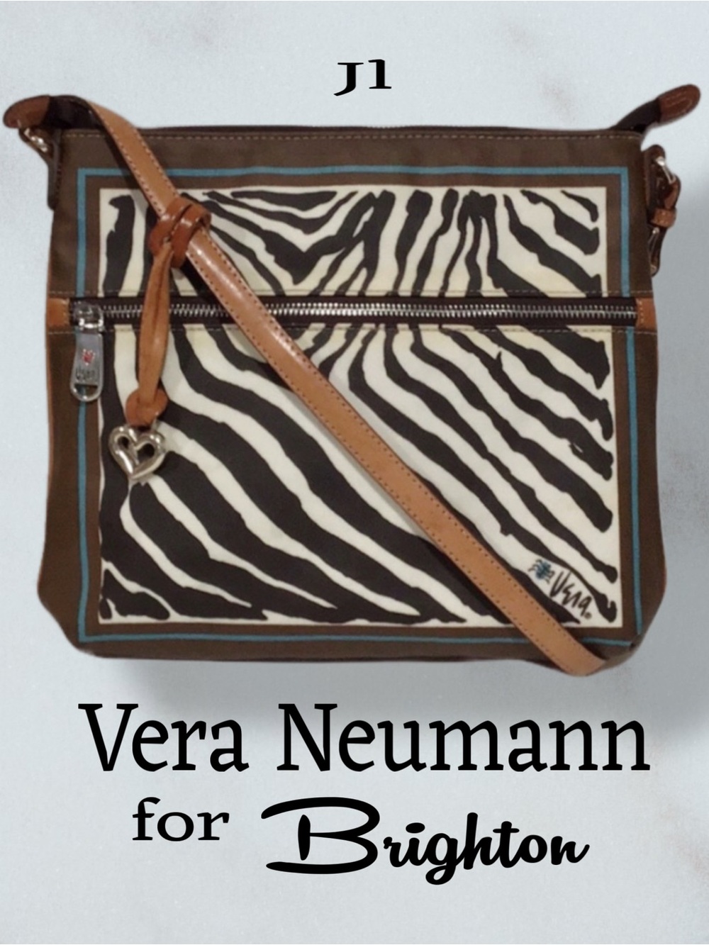 BRIGHTON Vera Neumann Zebra Print Crossbody